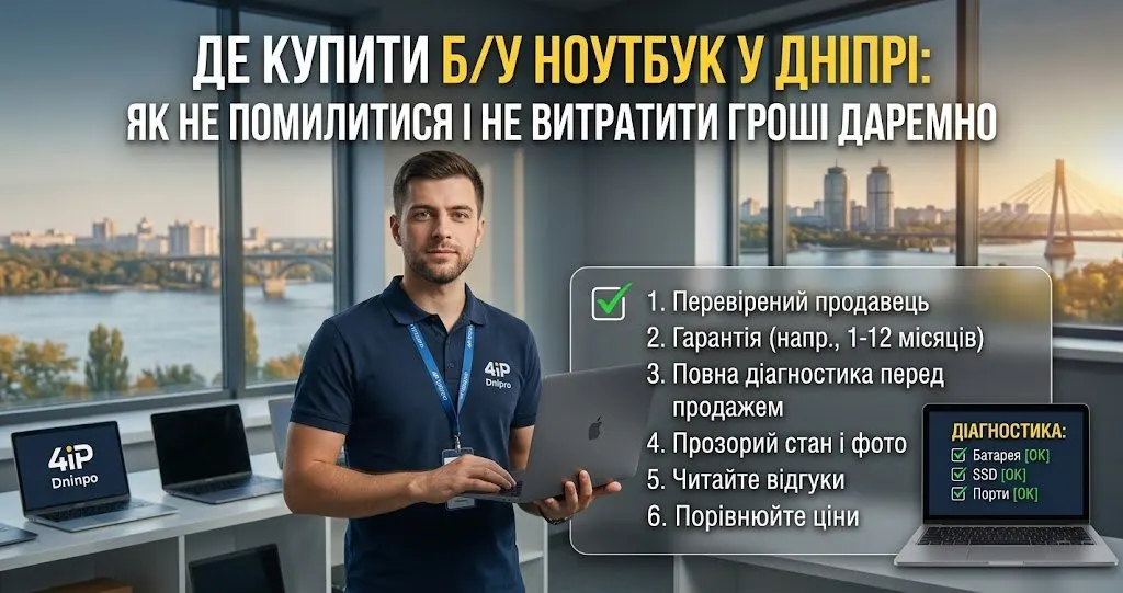 Де купити б/у ноутбук у Дніпрі: як не помилитися і не витратити гроші даремно