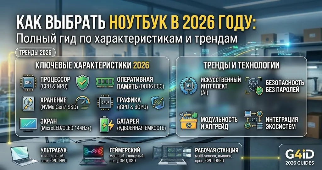 Как выбрать ноутбук в 2026 году: Полный гид по характеристикам и трендам
