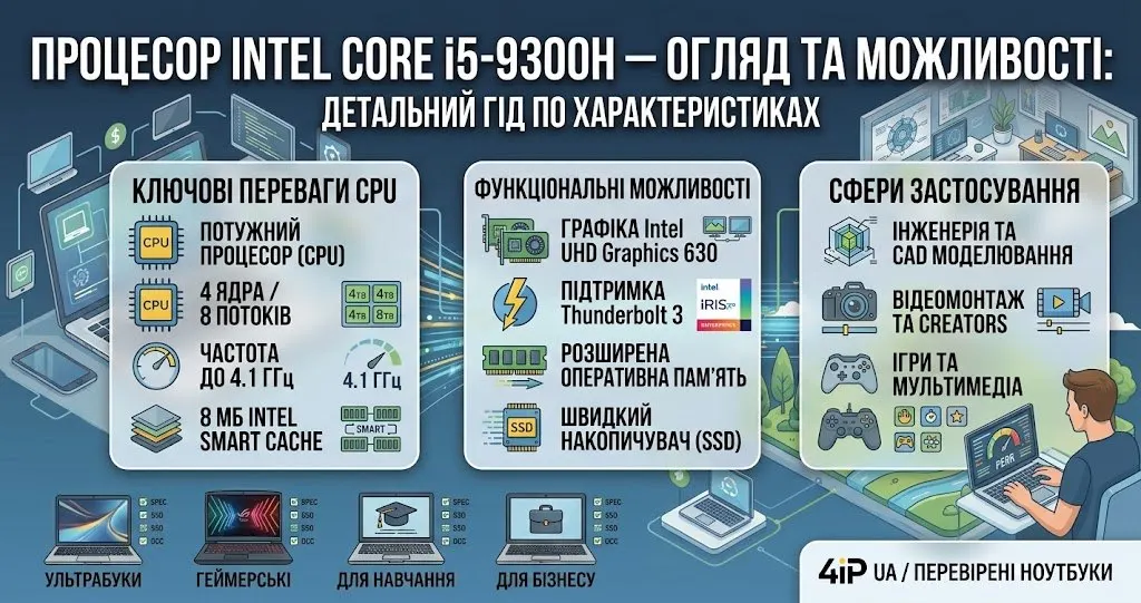 Процессор Intel Core i5-9300H — обзор и возможности