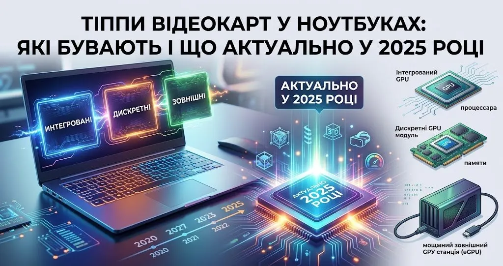 Типы видеокарт в ноутбуках: какие бывают и что актуально в 2025 году