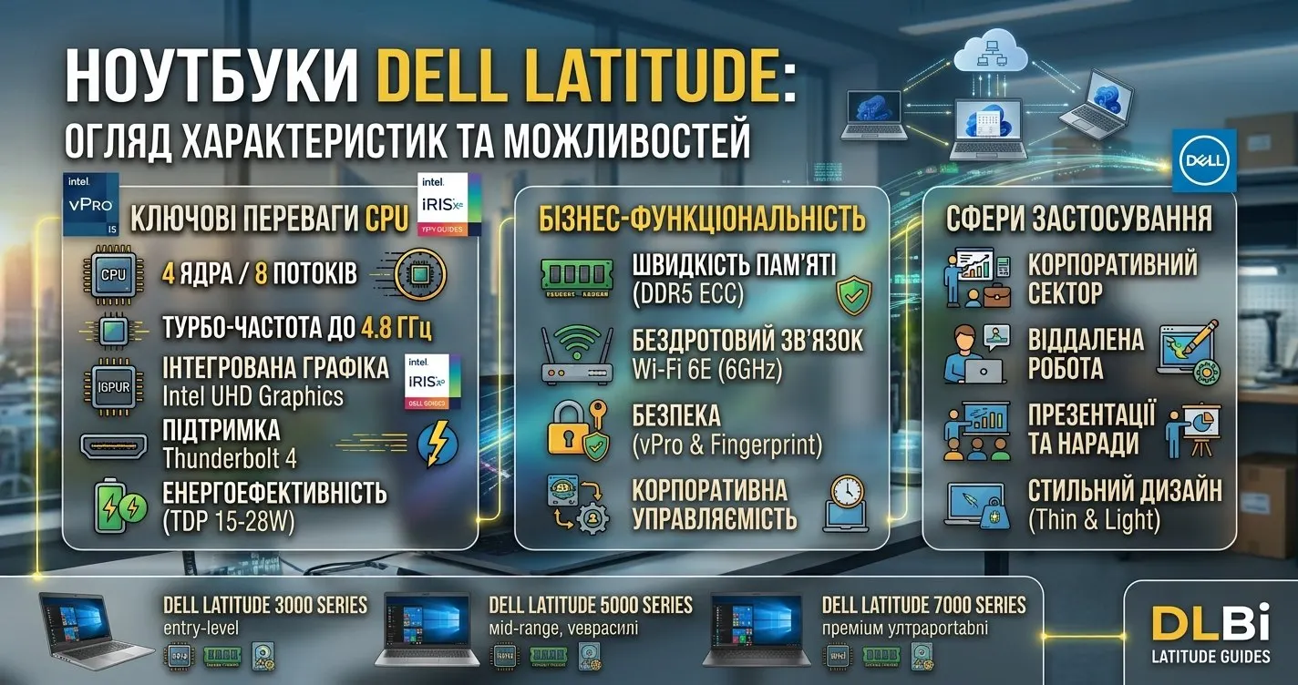 Ноутбуки Dell Latitude — надійність, продуктивність і стиль для бізнесу